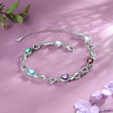 Birthstones Infinity Name Bracelet